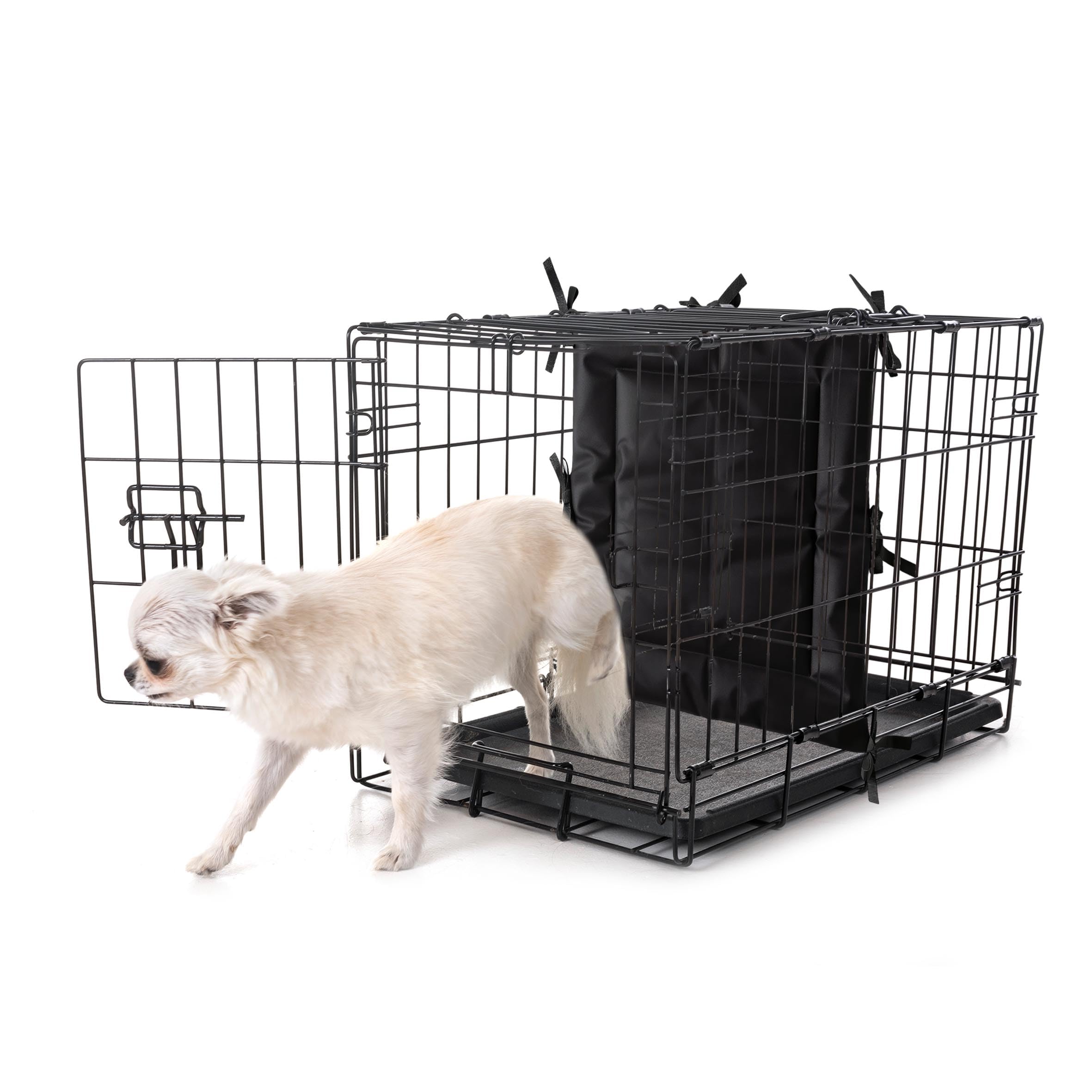 Installation rapide du diviseur INKNOTE dans une cage pour chien noir