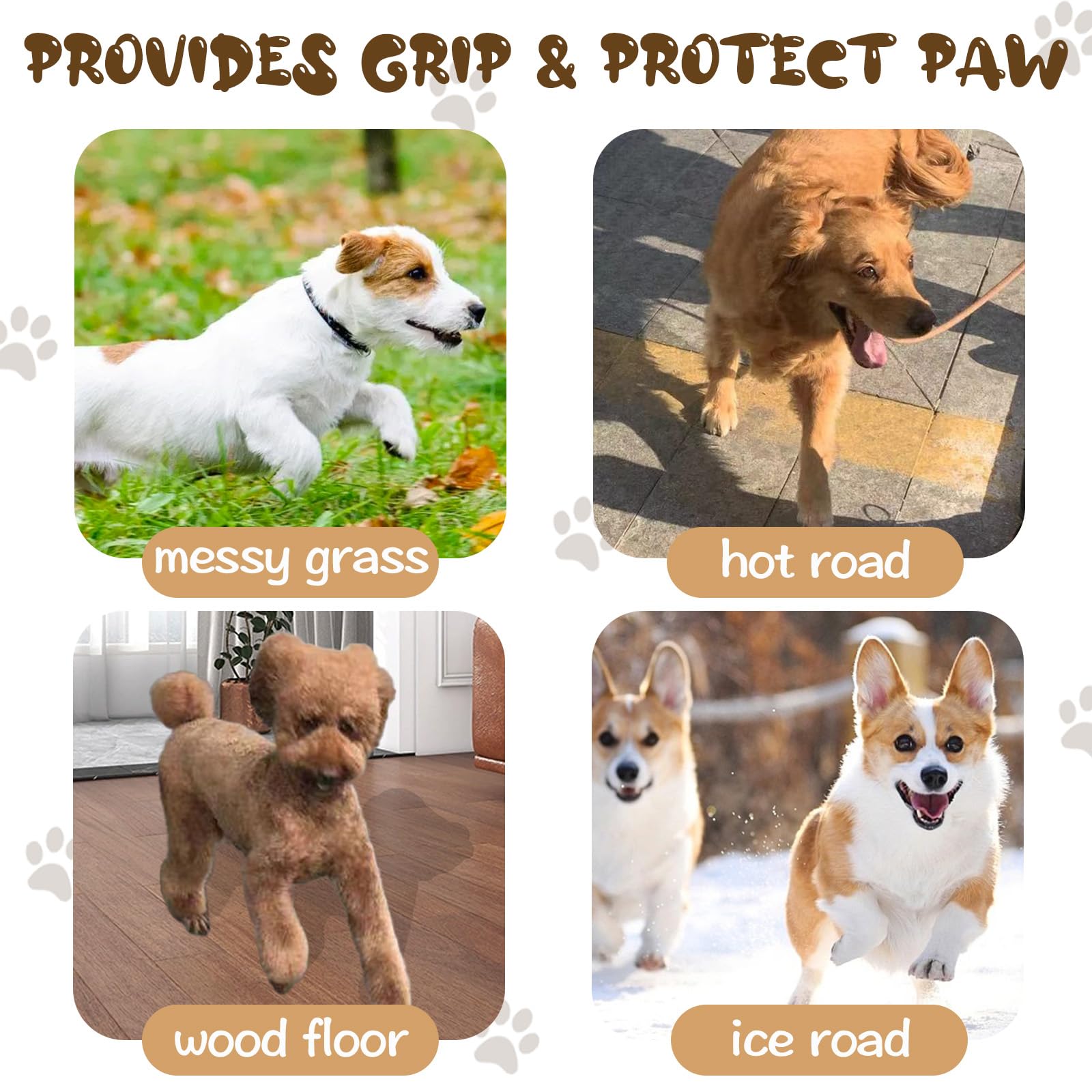 INNERZEN protections-pattes-chien-senior: protection contre chaleur pavage et irritations pour chiens âgés.