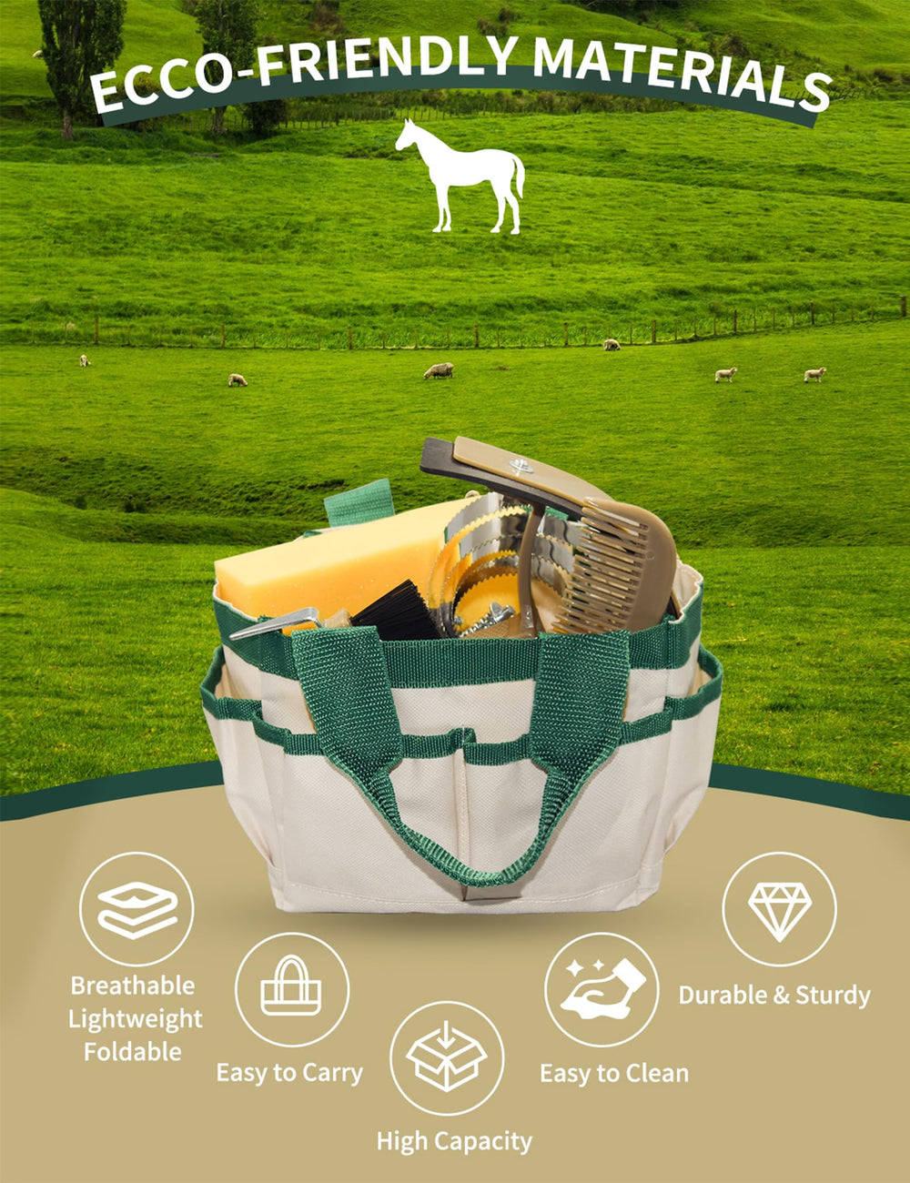 inoreal éponge bain cheval pour un nettoyage en douceur.