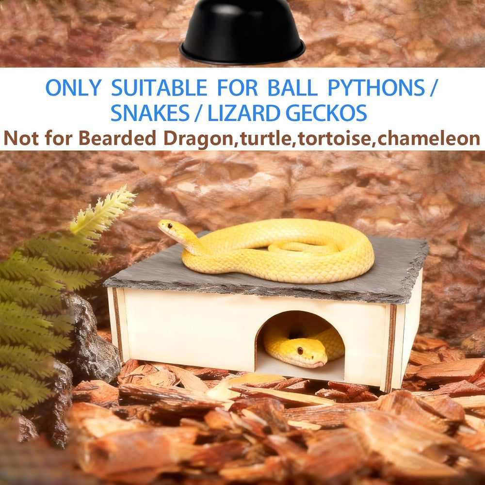 Refuge INOSCIND — taille généreuse adaptée pour des pythons boule et geckos léopards.