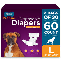 Inspire Pet Care: couches pour chienne femelle emballage pratique
