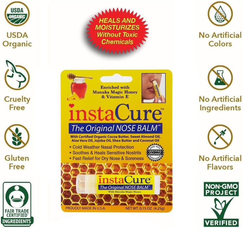 INSTACURE baume nez vitamine E, hydratation durable.