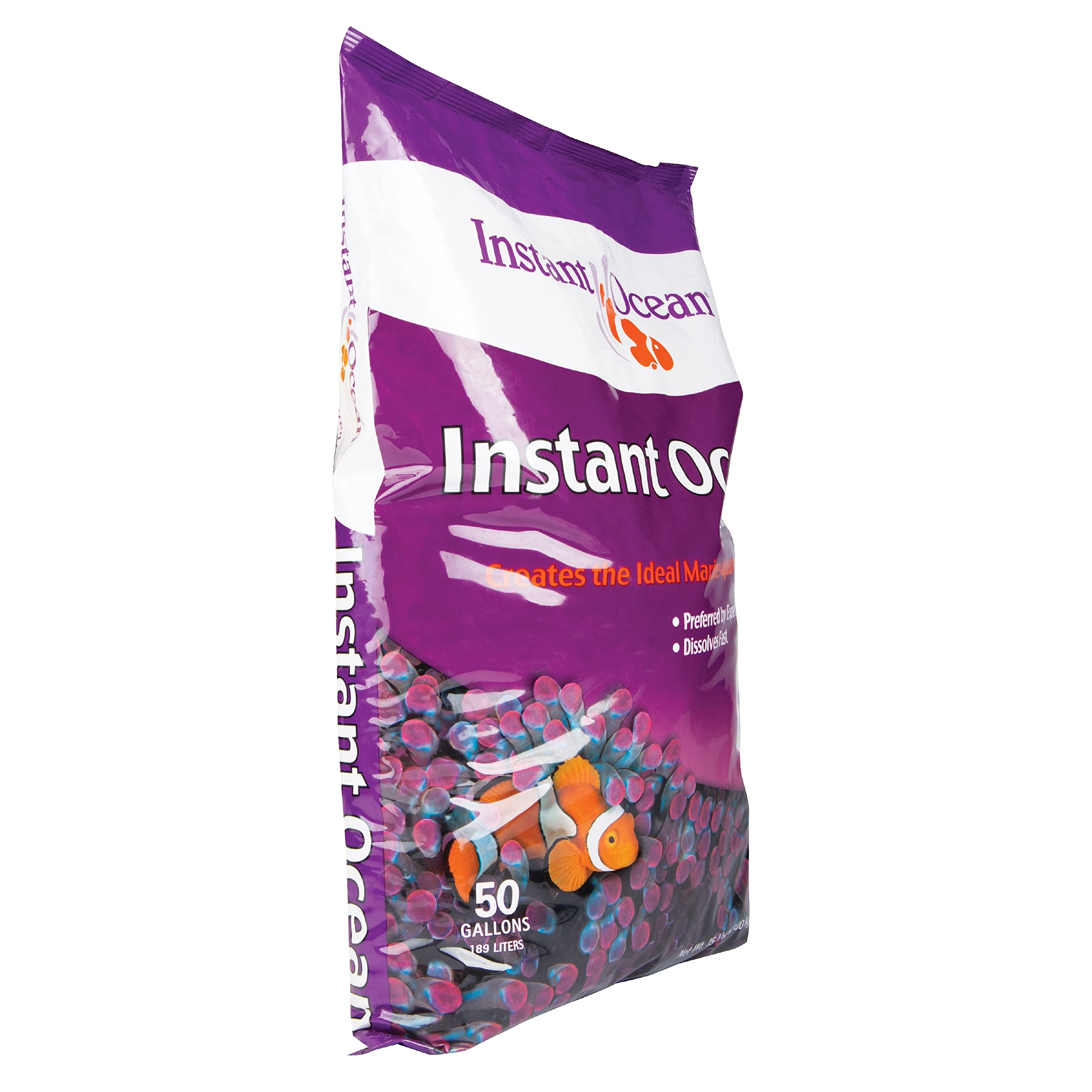 Instant Ocean Sea Salt atteint un pH stable, sans nitrates ni phosphates.