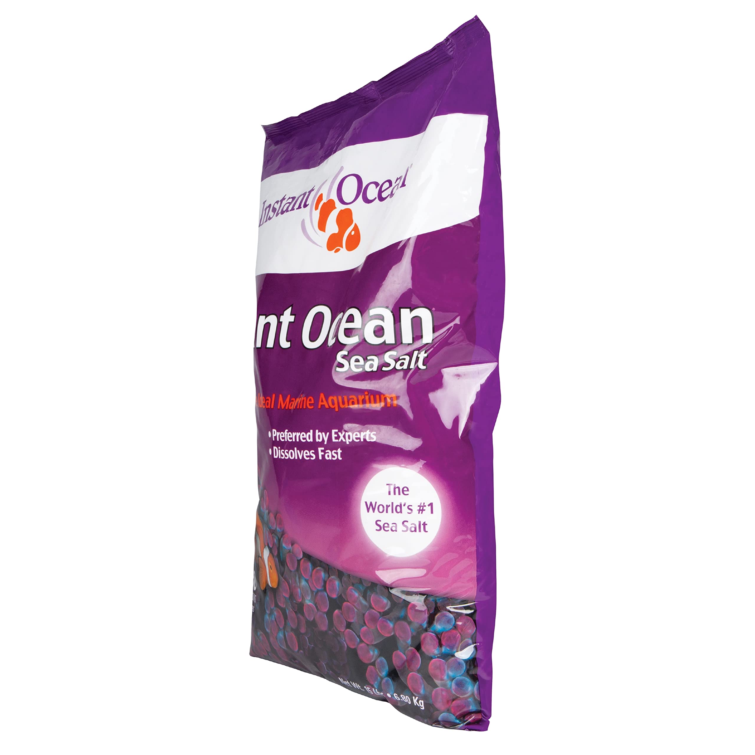 Instant Ocean Sea Salt offre une solubilité élevée pour une solution limpide.