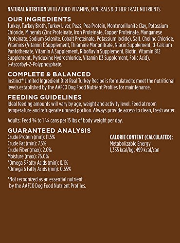 Instinct alimentation humide dinde simple ingrédients — repas pratique pour chien sensible.