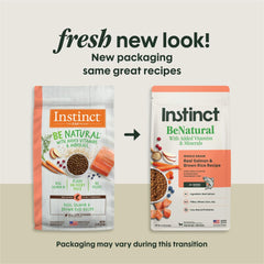 Instinct Be Natural enrobage cru pour un goût plus riche et une nutrition renforcée.