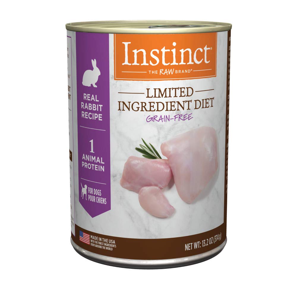 Instinct: boîte lapin-ferme-pate, protéine unique et saveur naturelle.