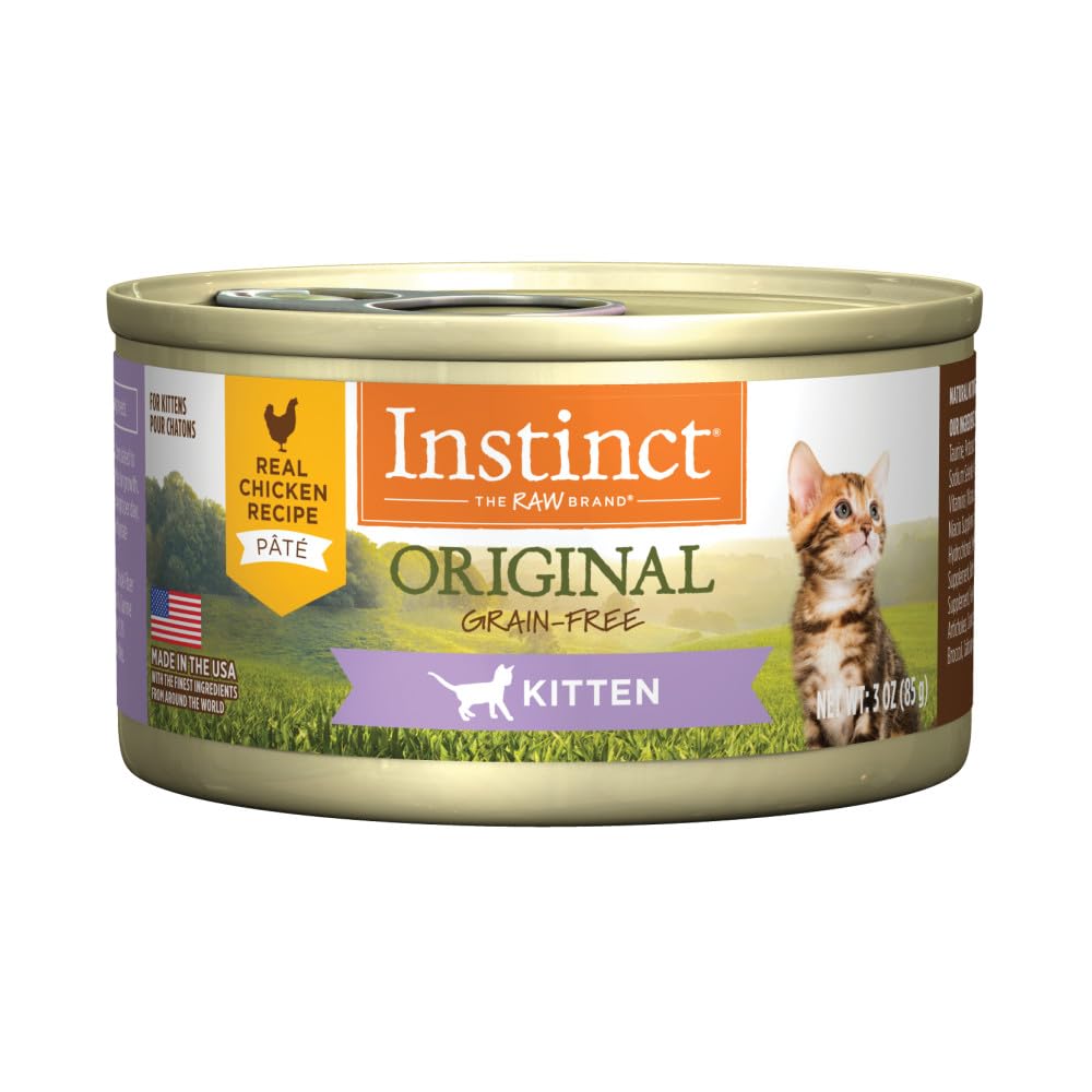 Instinct chaton pate poulet reel: richesse proteique pour croissance