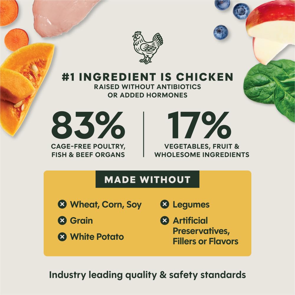 Protéine de poulet de qualité dans les bouchées Instinct chiot.