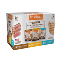 Instinct Cravings sachet chat canard-poulet-thon, protéines de qualité pour muscles forts.