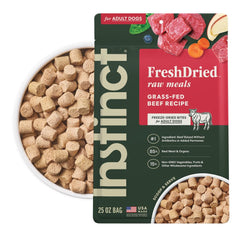Instinct FreshDried Bites: vue du sac, soutien potentiel des muscles maigres