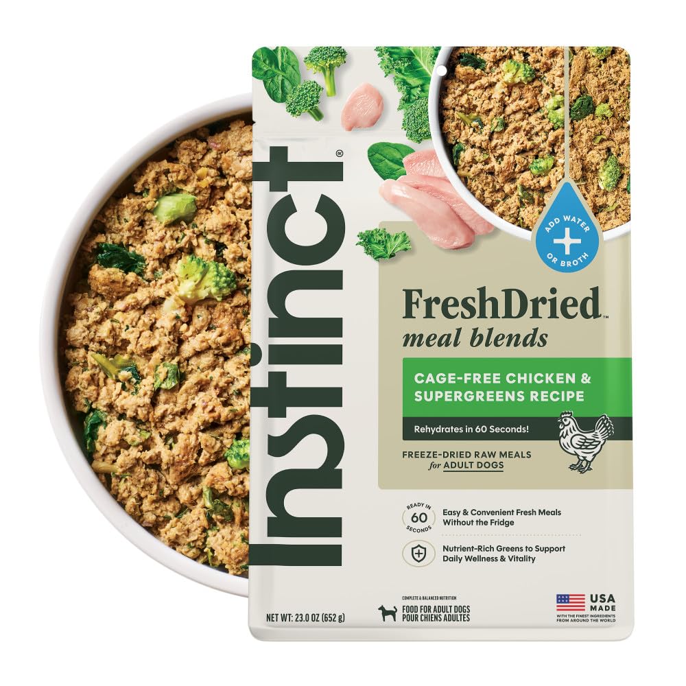 Instinct FreshDried emballage visible, pratique pour le rangement sans réfrigération