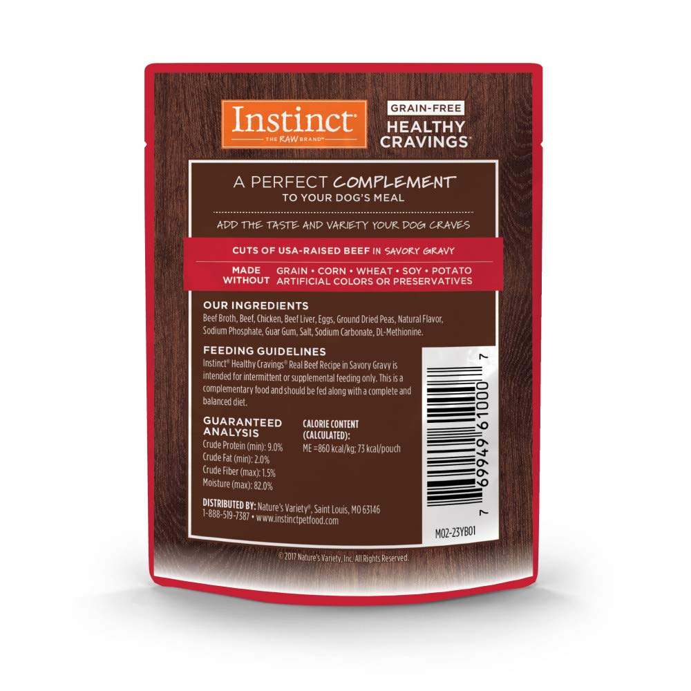 Instinct Healthy Cravings boeuf en sauce savoureuse, morceaux tendres pour une alimentation humide