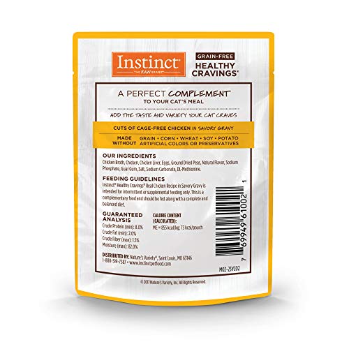 Instinct Healthy Cravings, poche poulet ouverte avec sauce prête à servir.