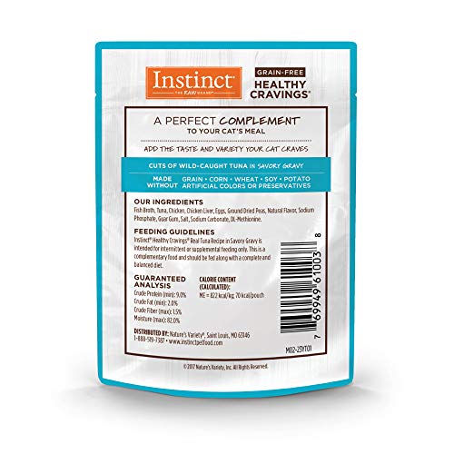 Instinct Healthy Cravings thon dans sauce savoureuse sachets 3oz: repas humide et appétissant