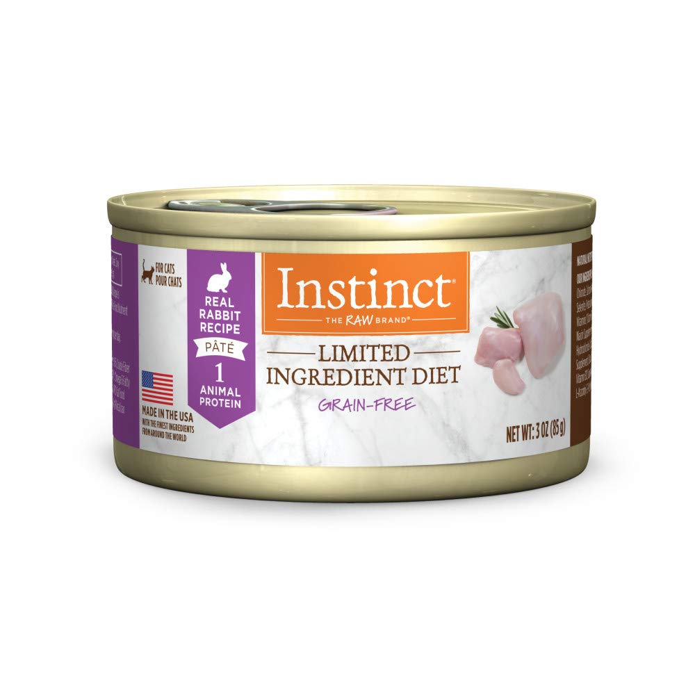 Instinct chat lapin pâté humide, texture lisse pour un repas appétent.
