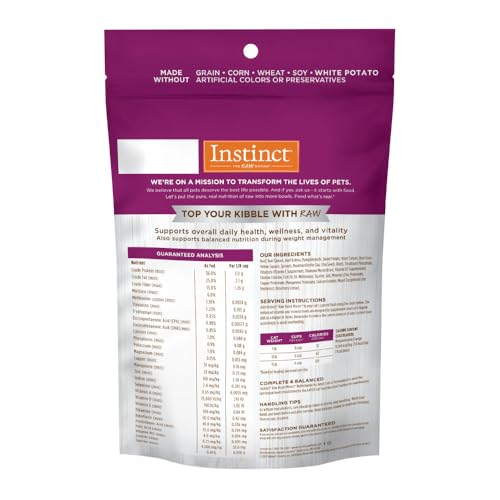 Instinct: ingrédients fonctionnels fruits et légumes pour une alimentation équilibrée.