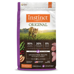 Instinct Original croquettes chat lapin vrai, sac 10 lb, énergie naturelle et praticité.