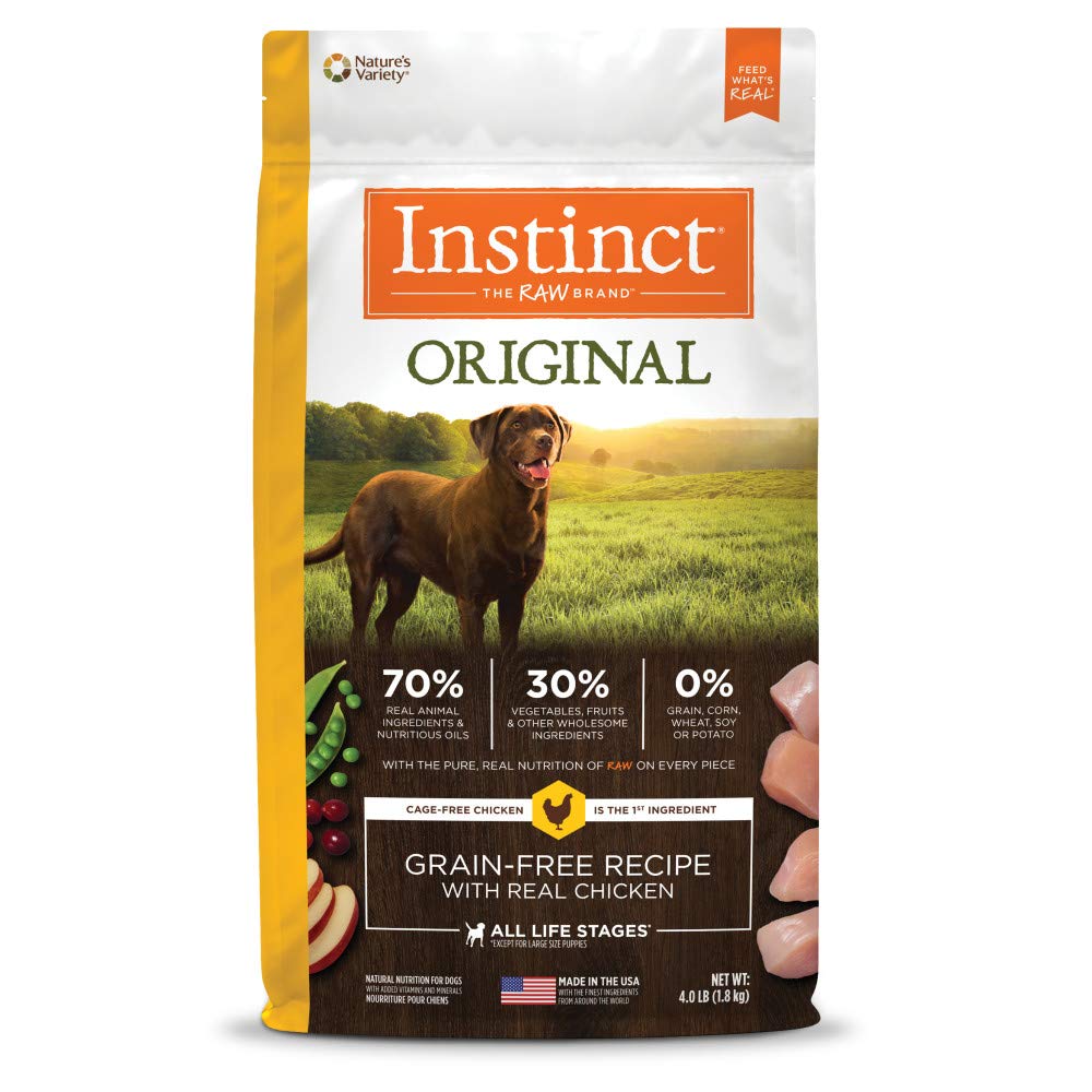 Instinct Original croquettes pour chien, emballage pratique, idéal pour l'alimentation quotidienne.