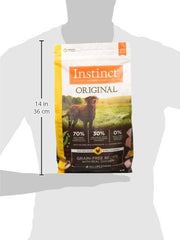 Instinct Original croquettes pour chien, sans cereales, option sans grains pour certains chiens.