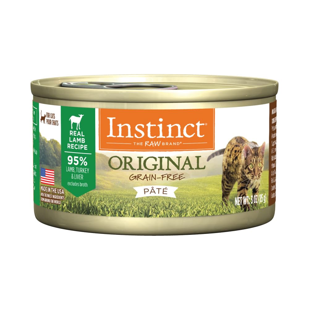 Instinct Original Pâté pour chat – texture soyeuse d’agneau pour repas savoureux.