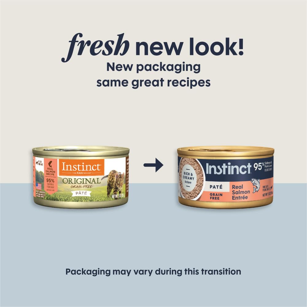 Instinct Original Pâté pour chat sans céréales, alimentation riche en protéines.