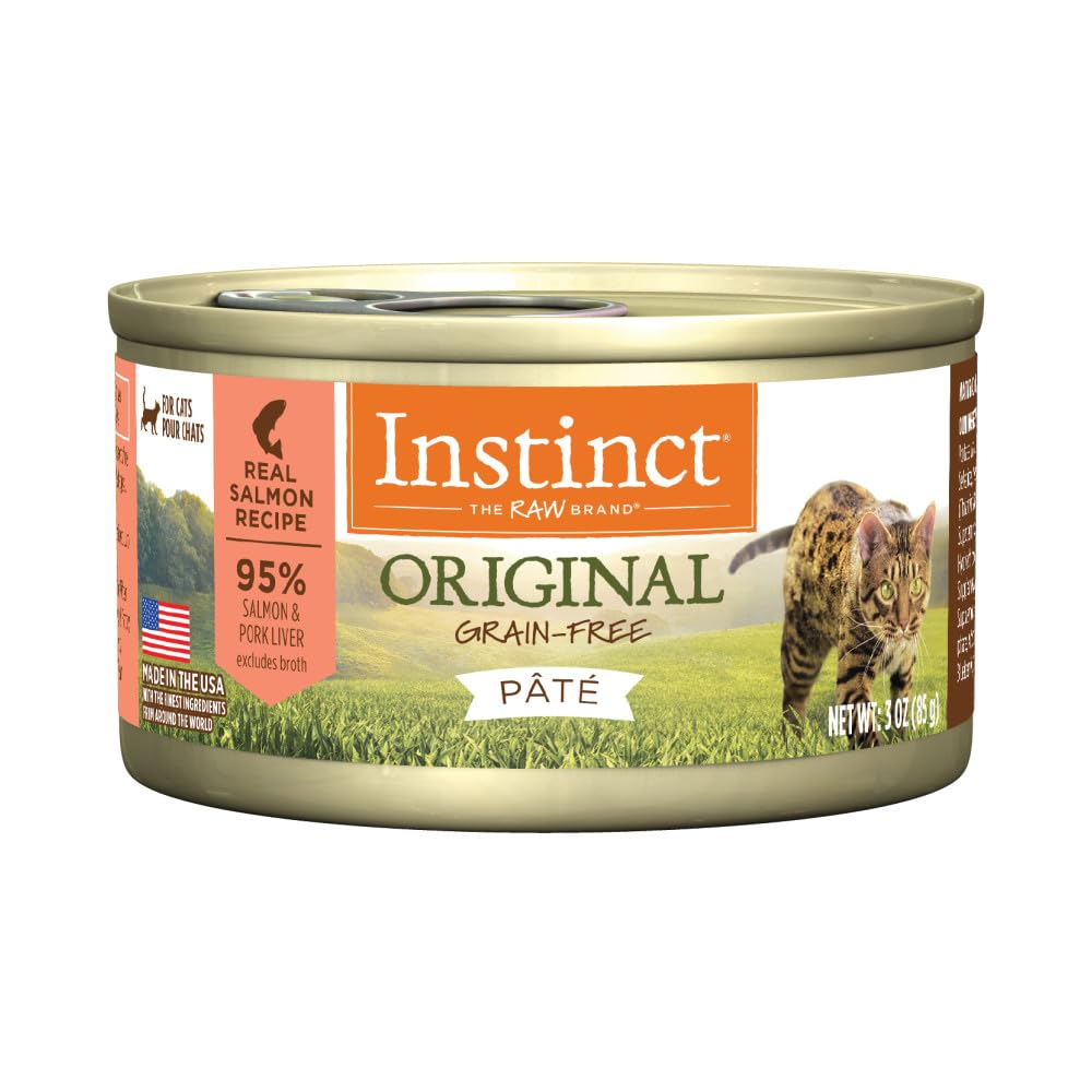 Instinct Original Pâté pour chat au saumon sauvage, premier ingrédient protéiné.