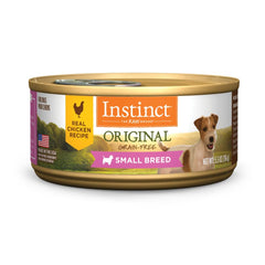 Instinct Original petite race poulet réel en boite, repas humide riche en protéines pour petites races.