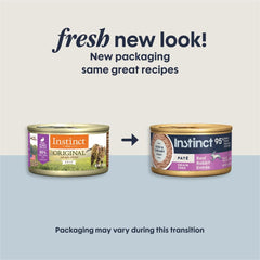 Étiquette Instinct Original Lapin Pâté sur l’emballage pour repérage produit.