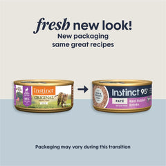 Boîte Instinct Original Rabbit Pate sans céréales, repas savoureux pour chats.