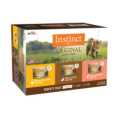 Instinct Original Sans Céréales poulet pâté, texture lisse et appétissante pour chat actif.