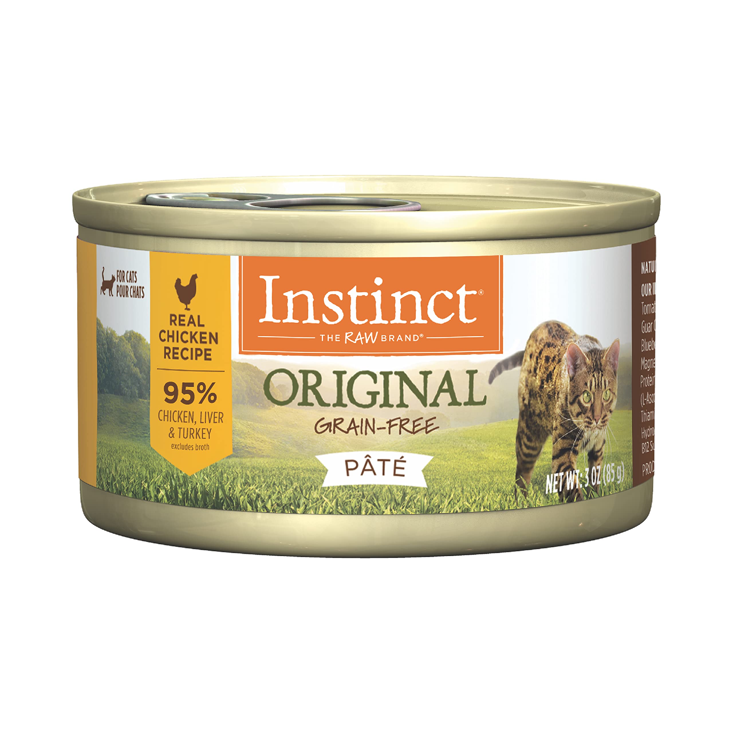 Instinct Pâté Chat Poulet Réel — texture onctueuse pour chats gourmets.