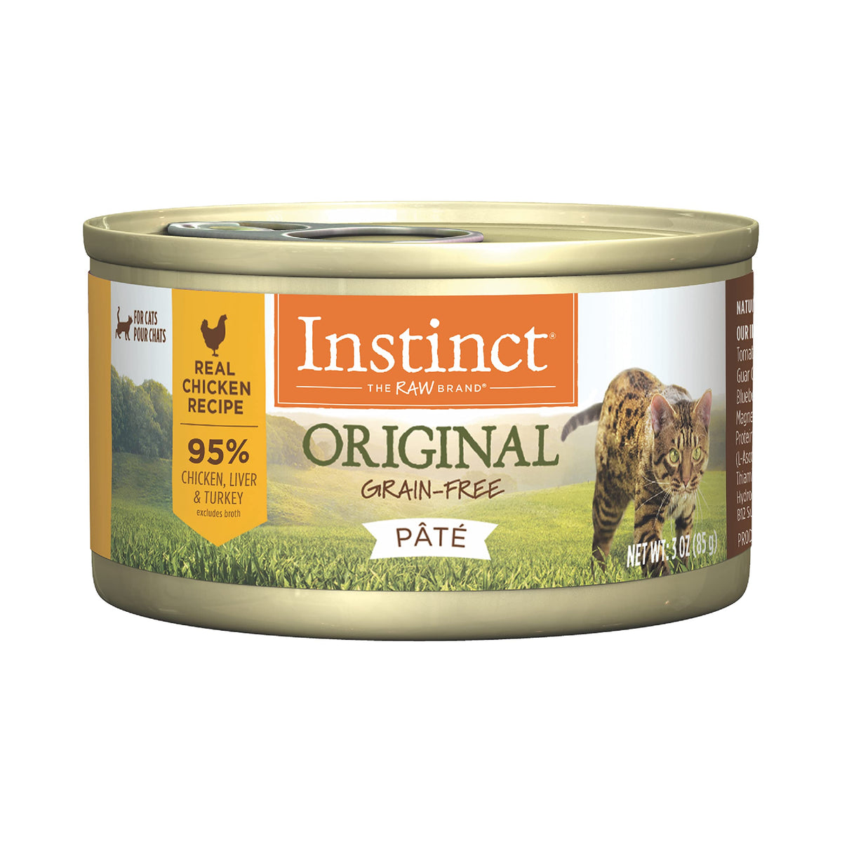 Instinct Pâté Chat Poulet Réel — texture onctueuse pour chats gourmets.