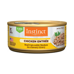 Entrée Instinct au poulet: morceaux savoureux en conserve pour des repas riches en protéines et énergie.