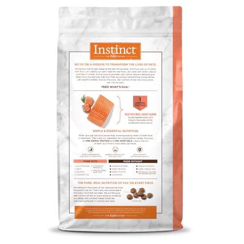 Instinct - protéine unique saumon, soutient potentiel des muscles maigres.