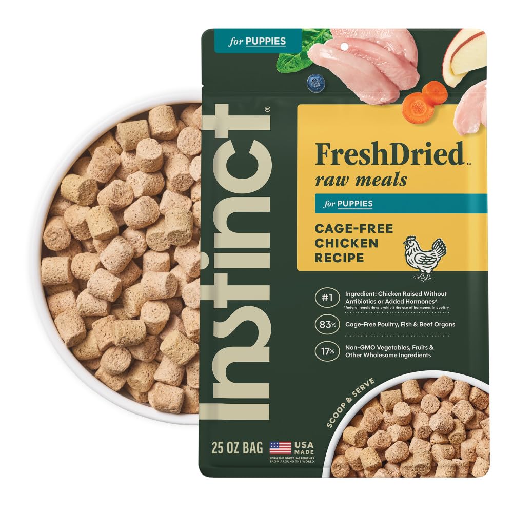 Sac Instinct Puppy FreshDried Bites, 25 oz, alimentation pratique et riche en protéines.