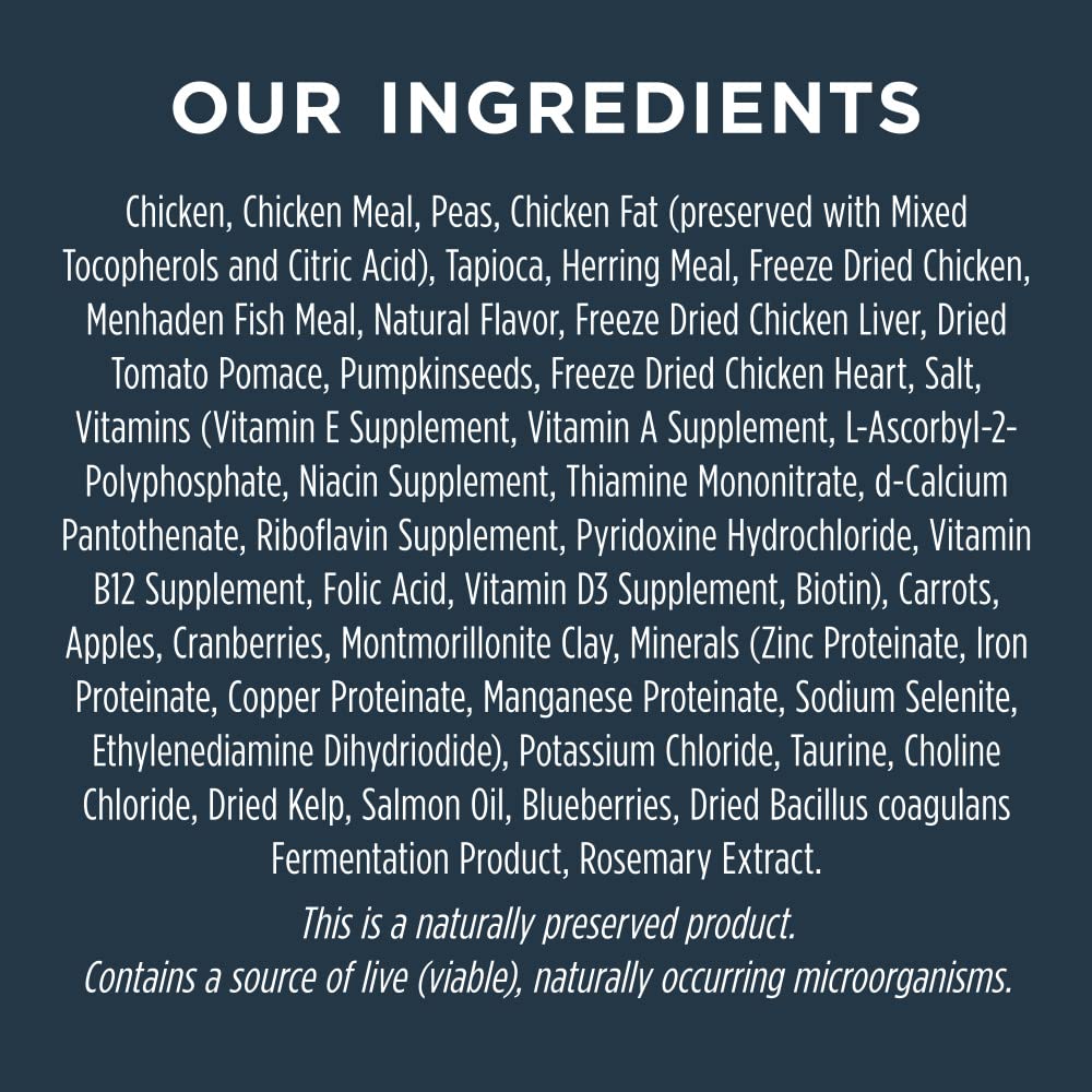 Instinct Raw Boost absence-colorants-conservateurs: sans colorants artificiels et sans conservateurs.