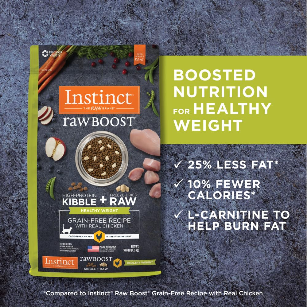 Instinct Raw Boost fibres équilibrées chat: satiété durable