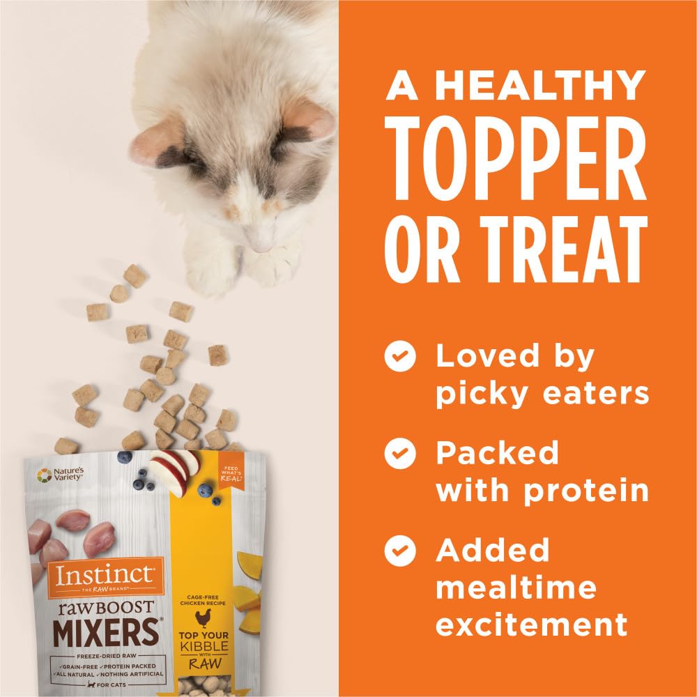 Instinct Raw Boost Mixers – fabriqué aux États-Unis, ingrédients de qualité pour une alimentation complète.