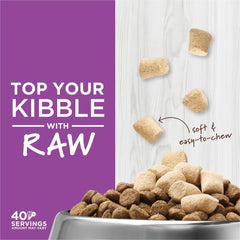 Instinct Raw Boost Mixers : pellets lyophilisés préservant nutriments et saveur.