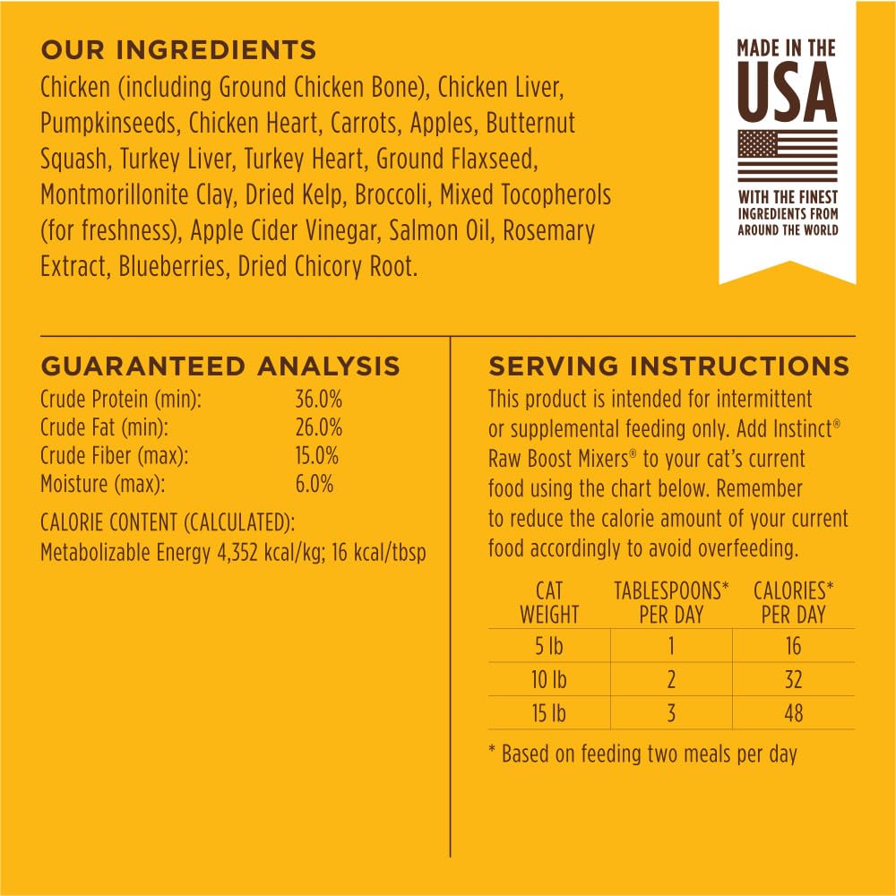 Instinct Raw Boost Mixers – topper pratique pour repas variés, favoriser l'appétit et la variété.