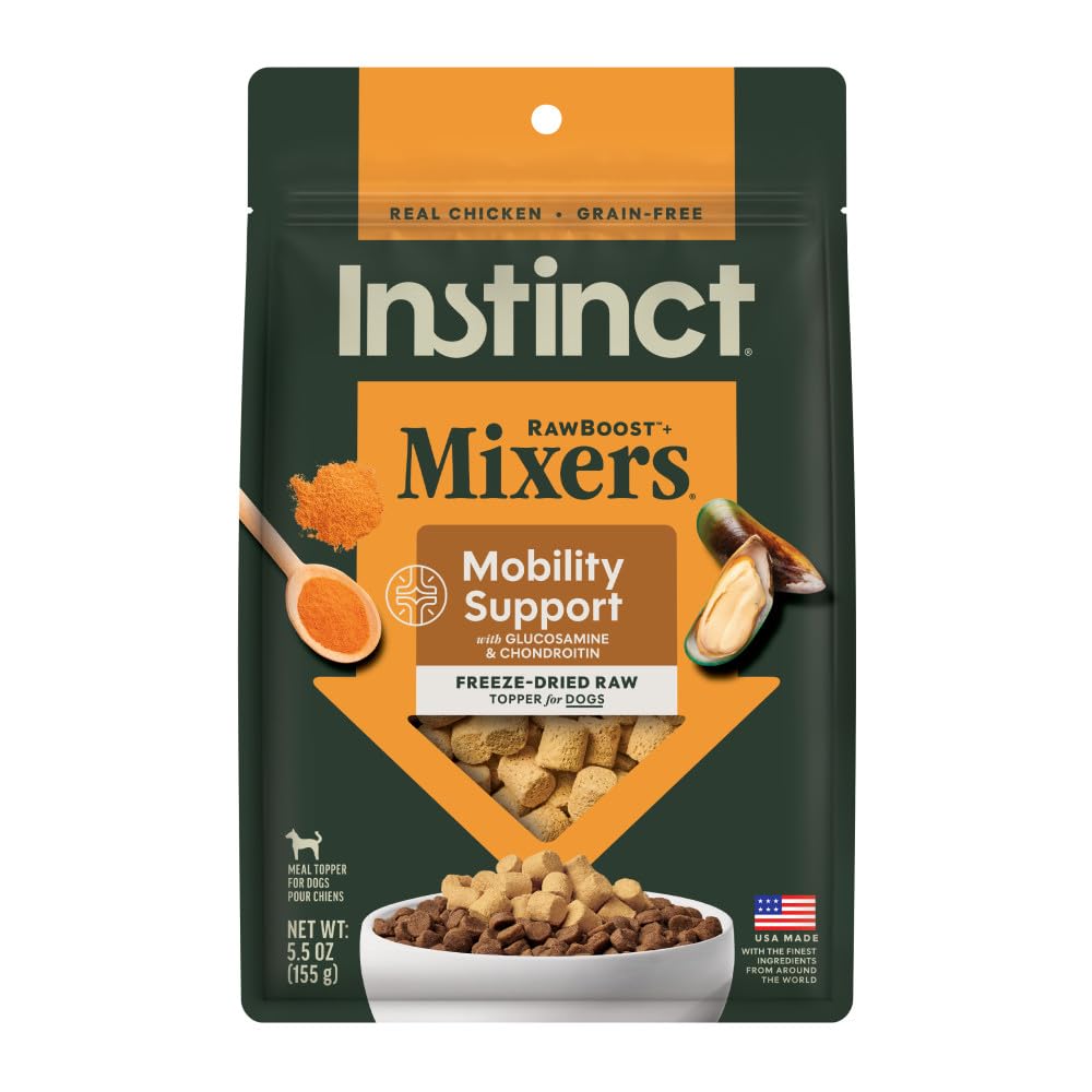 Instinct RawBoost bol chien avec poulet lyophilisé pour repas appétissant.