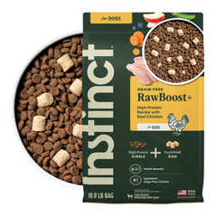 Instinct RawBoost au poulet réel – croquettes croustillantes pour chiens actifs.