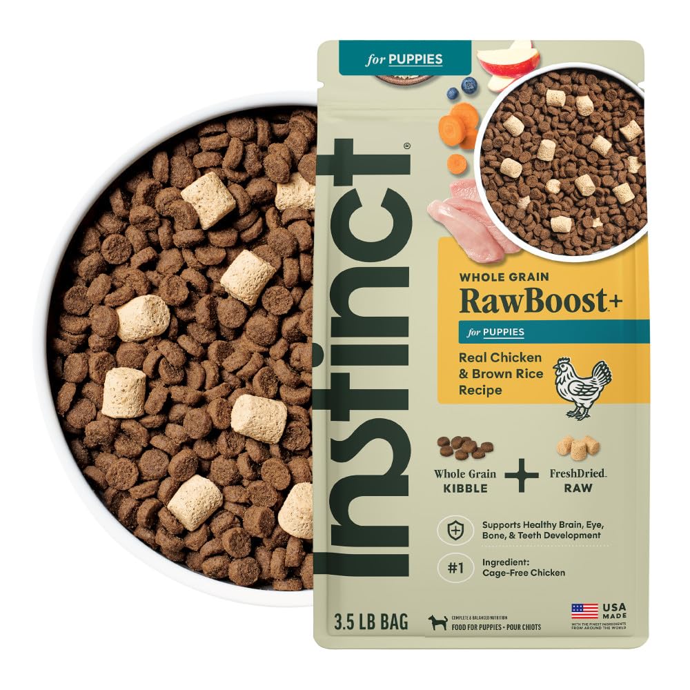 Instinct RawBoost chiot : croquettes croustillantes favorisant la croissance.