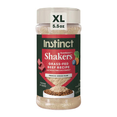 Flacon Instinct RawBoost Shakers boeuf, solution pratique pour nourrir votre chien.