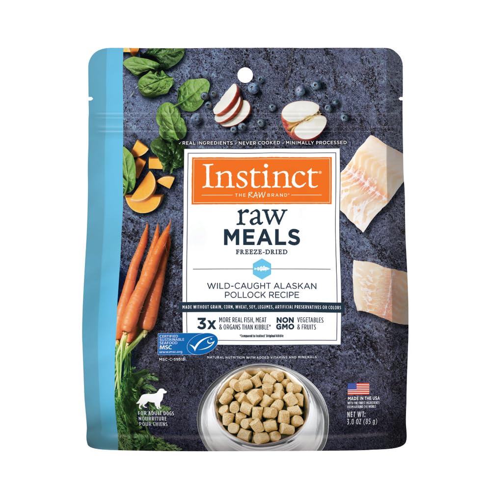 Instinct sachet pollock 3oz – repas pratique sans céréales.