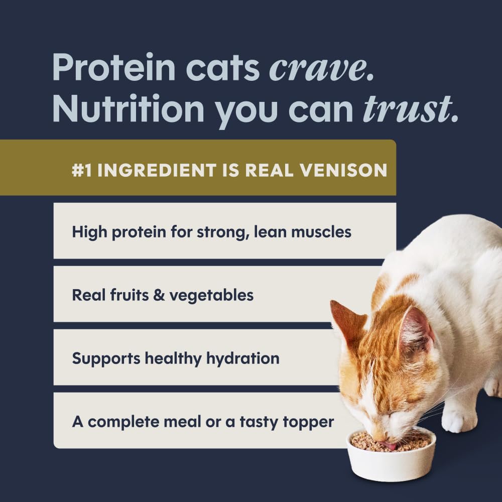 Instinct Venaison Pâté chat, texture lisse facilitant le repas