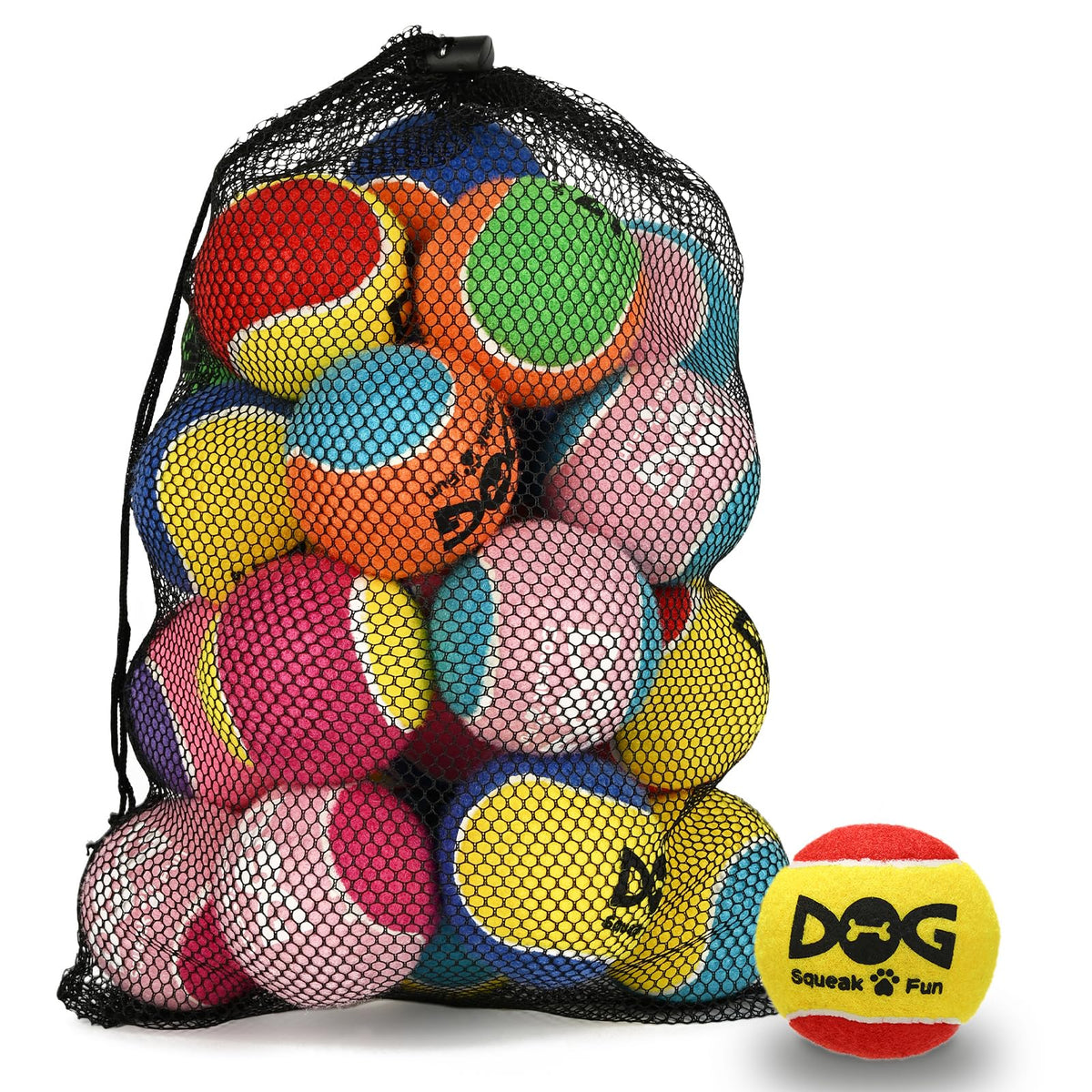 INSUM balle qui couine, ensemble 24 pièces, parfaites pour les jeux de lancer de balles.