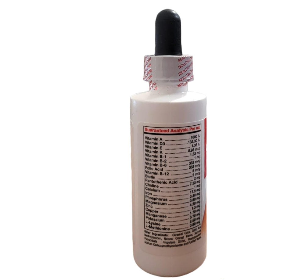Interfarma Supertron B-12 pour coqs : étiquette lisible facilitant le dosage chez les volailles.