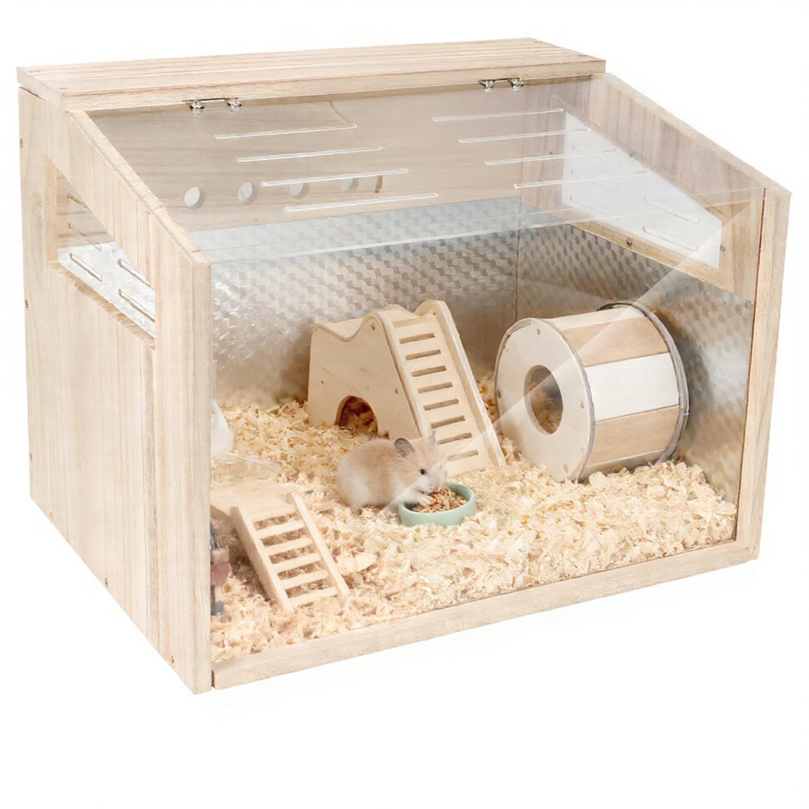 Cage Intoo Lifes Hamster avec caméra, vue avant, surveillance en temps réel.